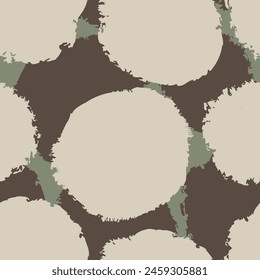 Neutral Colour Geometric circles seamless pattern design for fashion textiles and graphics