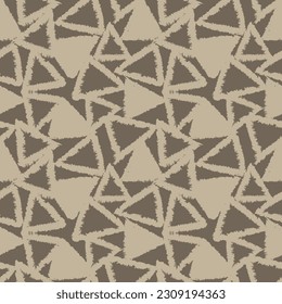 Neutral Colour Geometric triangles seamless pattern design for fashion textiles and graphics