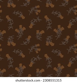 Neutral Colour Oriental Floral seamless pattern background for fashion textiles, graphics, backgrounds and crafts