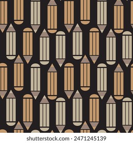 Neutral Colour Pencils seamless pattern design for fashion textiles, graphics, backgrounds and crafts