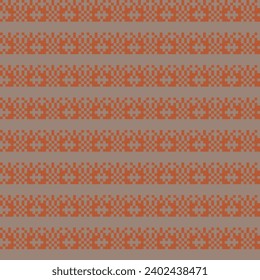 Neutral Colour Snowflake fair isle pattern design for fashion textiles, knitwear and graphics