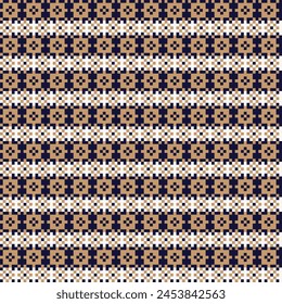 Neutral Colour Snowflake fair isle pattern design for fashion textiles, knitwear and graphics