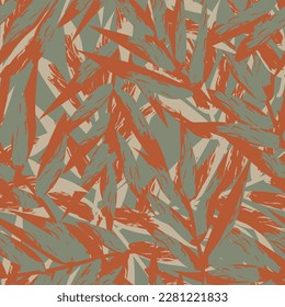 Neutral Colour Tropical Leaf seamless pattern design for fashion textiles, graphics and crafts