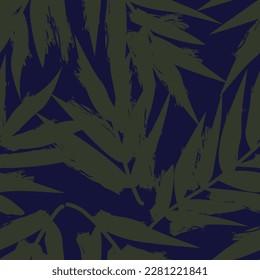 Color neutro Hoja tropical diseño sin fisuras para textiles de moda, gráficos y artesanías