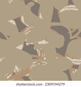 Neutral Colour Tropical Leaf seamless pattern design for fashion textiles, graphics and crafts