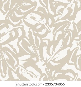 Neutral Colour Tropical Leaf seamless pattern design for fashion textiles, graphics and crafts