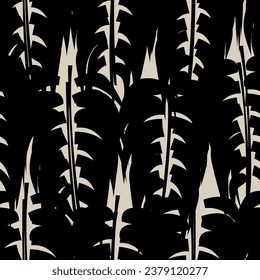 Neutral Colour Tropical Leaf seamless pattern design for fashion textiles, graphics and crafts