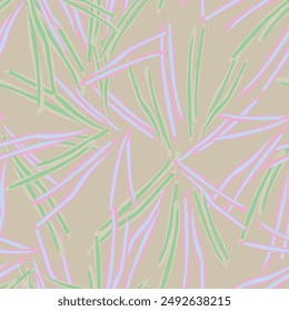 Neutral Color Tropical Leaf nahtloses Muster-Design für Modetextilien, Grafiken und Kunsthandwerk