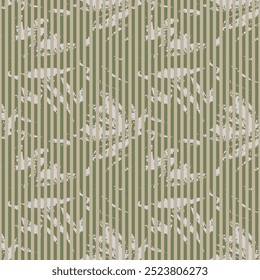 Cor neutra Tropical Leaf design de padrão sem costura para têxteis de moda, gráficos e artesanato