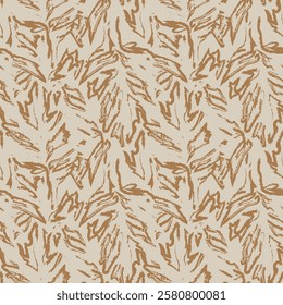 Neutral Colour Tropical Leaf seamless pattern design for fashion textiles, graphics and crafts