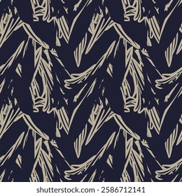 Neutral Colour Tropical Leaf seamless pattern design for fashion textiles, graphics and crafts
