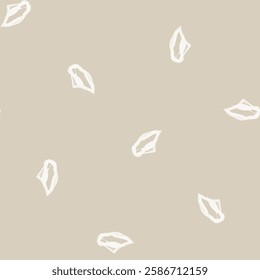 Neutral Colour Tropical Leaf seamless pattern design for fashion textiles, graphics and crafts