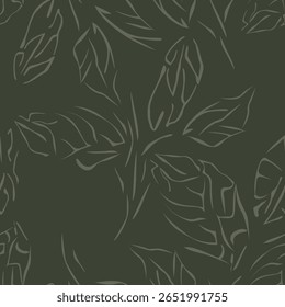 Cor neutra Tropical Leaf design de padrão sem costura para têxteis de moda, gráficos e artesanato