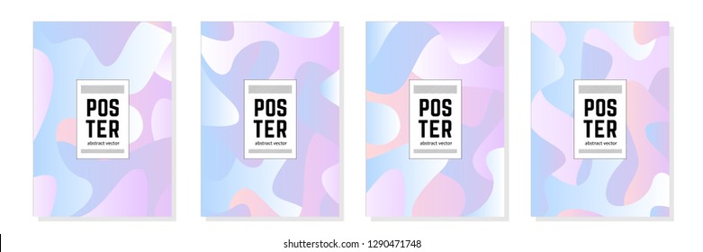 Neutral cover for banners, posters, placards, brochures, flyers etc. Eps10 vector template set.