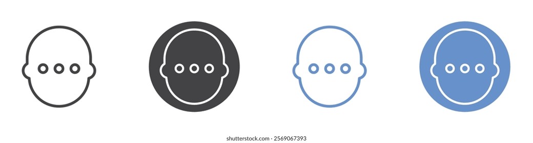 Neutral desicion icon vector symbol outline sign