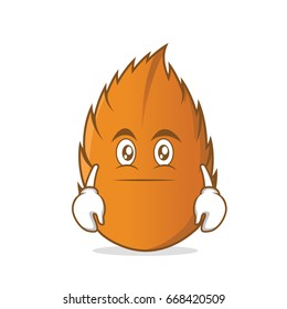 Neutral dried leaves cartoon character vector illustration