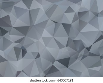 Neutral and elegant monochrome low poly geometrical background