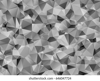 Neutral and elegant monochrome low poly geometrical background