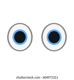 Neutral emoticon. Indifferent emoji vector illustration.