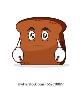 Tired Face Bread Cartoon Character Vector Stock Vector (Royalty Free ...