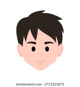 Neutral Face Character Vector Illustration