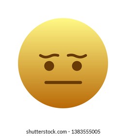 Neutral Face Emoji. Modern Simple Vector For Web Site Or Mobile App