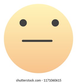 Neutral Face Emoticon Emoji Sign Face for Social network and apps