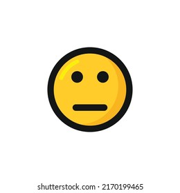 Ilustración vectorial de icono de cara neutra