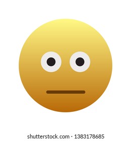 Neutral Face Social Media Emoji. Modern Simple Vector For Web Site Or Mobile App