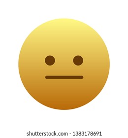 Neutral Face Social Media Emoji. Modern Simple Vector For Web Site Or Mobile App