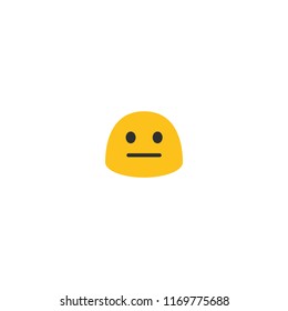 Neutral Face Vector Flat Emoji Illustration