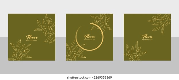Fondo floral neutro en colores simples. Borde vectorial con flores dibujadas a mano en línea estilo para publicación en medios sociales, invitación, tarjeta de saludo, embalaje, diseño de marca, cartel, afiche, publicidad