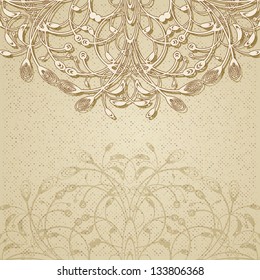 Neutral flower background in a retro-style.