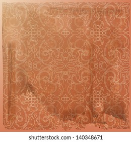 Neutral flower background in a retro-style.The illustration contains transparency and effects. EPS10