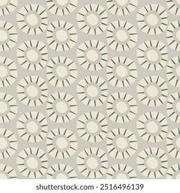 Neutral flower heads vector seamless pattern background. Dense floral backdrop with irregular modern flower heads. Botanical texture repeat in brick layout for baby, kids, garden Boho all over print