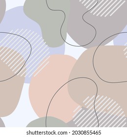 Neutral Geometric Wallpaper - seamless pattern for textile and prints