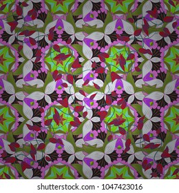 Neutral, green and pink back. Vector oriental ornament frame with decorative colored foil. Design for fashion banner, label, bridal shower or wedding invitation.