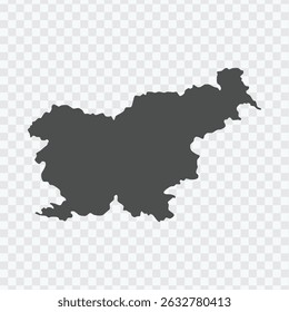 Neutral grey vector map of Slovenia with borders