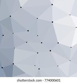 

Neutral grey vector polygon background with black dots. Vector illustration for your graphic design.