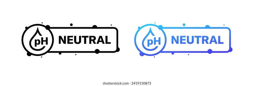 Neutral icons. Neutral ph icons. Linear and flat style. Vector icons