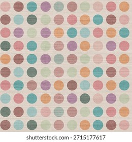Neutral Linen  Dots Seamless Pattern