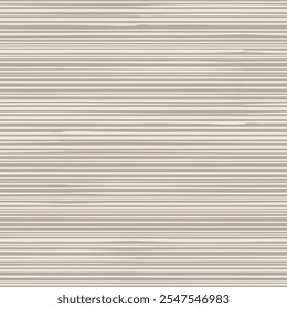 Neutral linen stripes vector seamless pattern background. Irregular glitch stripe with organic vertical lines. Beige ecru backdrop. Dense pinstripe seersucker textural repeat. Abstract geometric