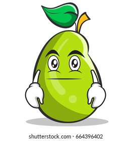 Neutral mango fruit character cartoon vector illustration