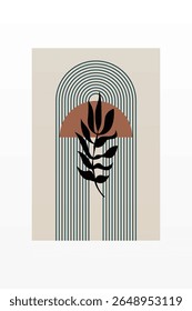 Neutral Mid Century Gallery Wall Art Decor. Aesthetic Abstract Boho Prints