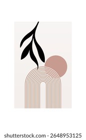 Neutral Mid Century Gallery Wall Art Decor. Aesthetic Abstract Boho Prints