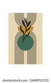 Neutral Mid Century Gallery Wall Art Decor. Aesthetic Abstract Boho Prints