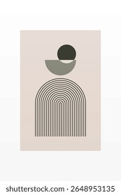 Neutral Mid Century Gallery Wall Art Decor. Aesthetic Abstract Boho Prints
