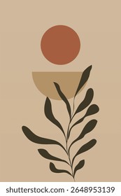 Neutral Mid Century Gallery Wall Art Decor. Aesthetic Abstract Boho Prints
