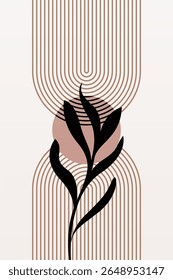Neutral Mid Century Gallery Wall Art Decor. Aesthetic Abstract Boho Prints