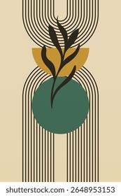 Neutral Mid Century Gallery Wall Art Decor. Aesthetic Abstract Boho Prints